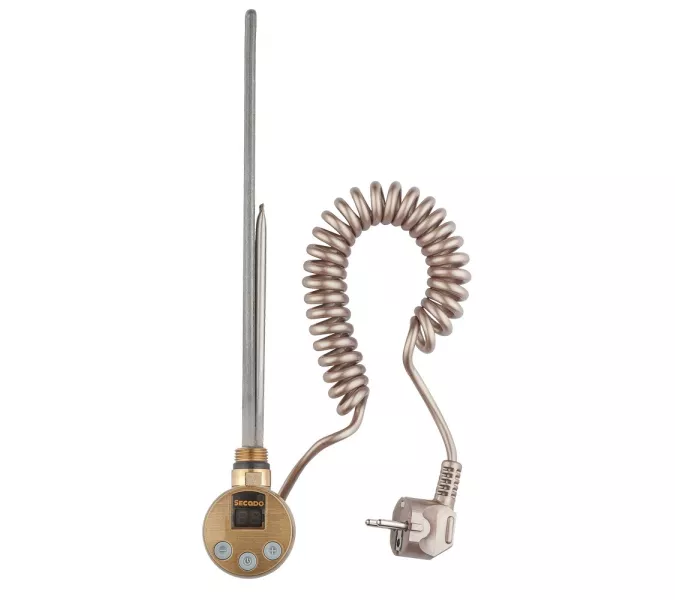 Полотенцесушитель латунный Secado Турин 1  электрический L/R  бронза, Выбрать размер: 50х60, Ориентация: левая, изображение 3