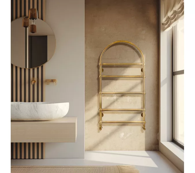 Полотенцесушитель латунный Secado Римини  электрический L/R  бронза, Выбрать размер: 50х80, Ориентация: левая, изображение 2