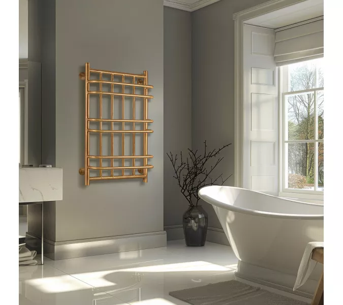 Полотенцесушитель латунный Secado Комано  электрический L/R  бронза, Выбрать размер: 50х80, Ориентация: левая, изображение 3