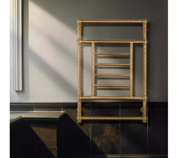 Полотенцесушитель латунный Secado Фалерони 3 Trenza  электрический L/R  бронза, Выбрать размер: 50х80, Ориентация: левая, изображение 2