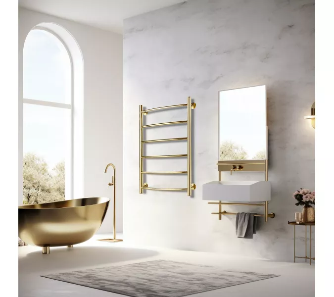 Полотенцесушитель латунный Secado Милан 1 электрический L/R  бронза, Выбрать размер: 40х50, Ориентация: левая, изображение 2