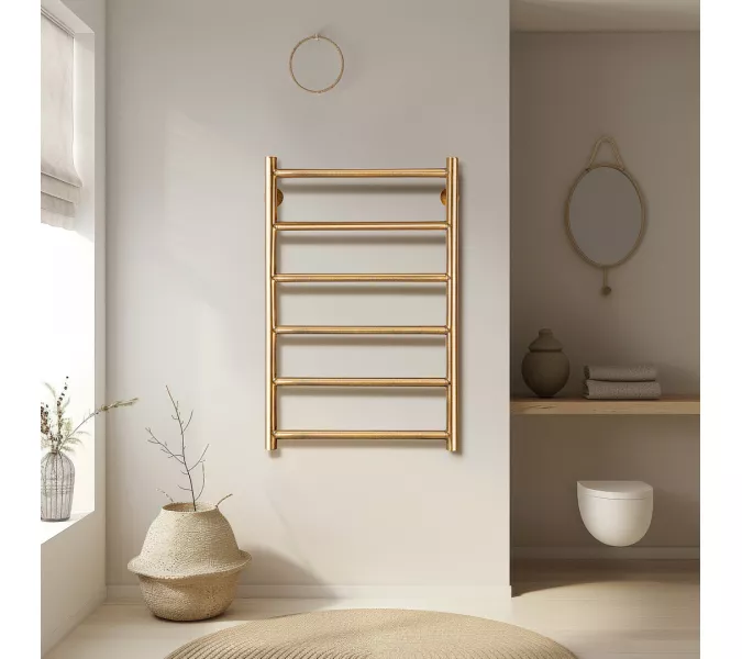 Полотенцесушитель латунный Secado Триада 1 плюс , электрический L/R бронза, Выбрать размер: 40х50, Ориентация: левая, изображение 2