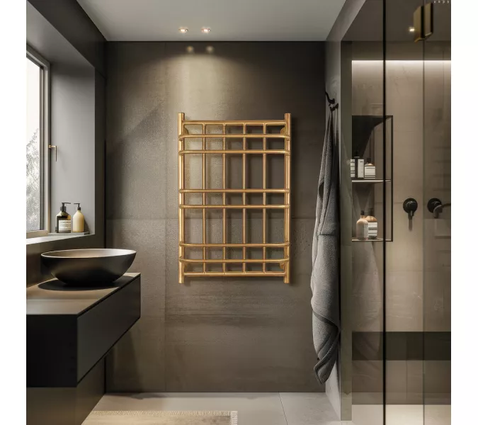 Полотенцесушитель латунный Secado Комано  электрический L/R  бронза, Выбрать размер: 50х80, Ориентация: левая, изображение 4