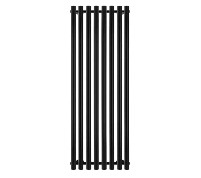 Дизайн-радиатор Secado Бергамо плюс 8  водяной, черный матовый, Выбрать размер: 43х100