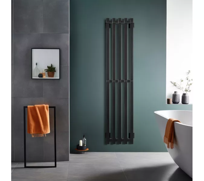 Полотенцесушитель Secado Сандриго 5К  водяной, с крючками , черный матовый, Выбрать размер: 31х100, изображение 2