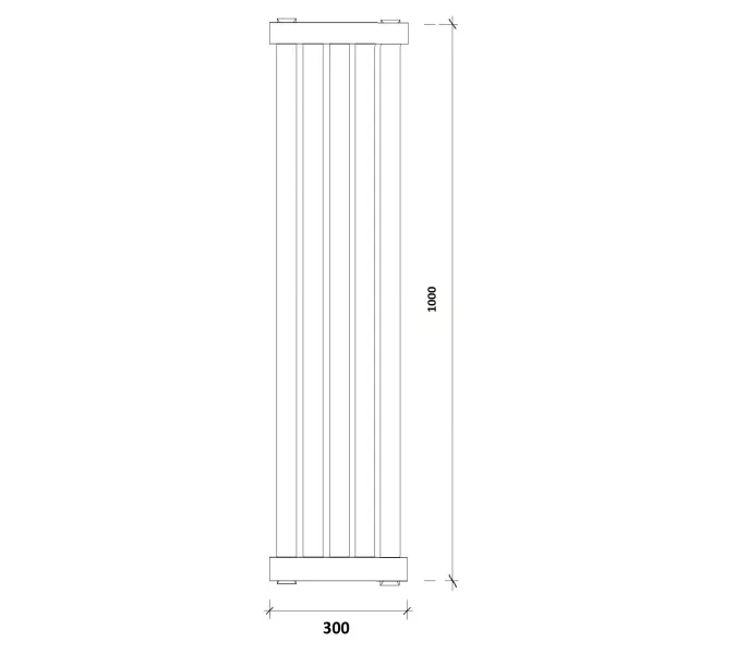 Дизайн-радиатор Secado Сельвино 5  водяной, белый глянец, Выбрать размер: 30х100, изображение 4