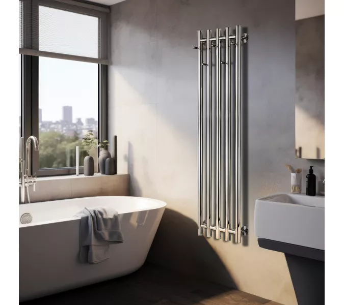 Полотенцесушитель Secado Бергамо 5К водяной, с крючками , черный матовый, Выбрать размер: 31х100, изображение 2