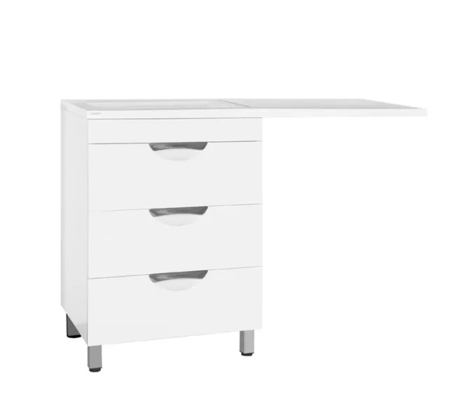 Тумба напольная Style Line Жасмин Люкс 60 PLUS L/R  с раковиной Даллас 120, Ориентация: правая, Комплектация: 3 ящика