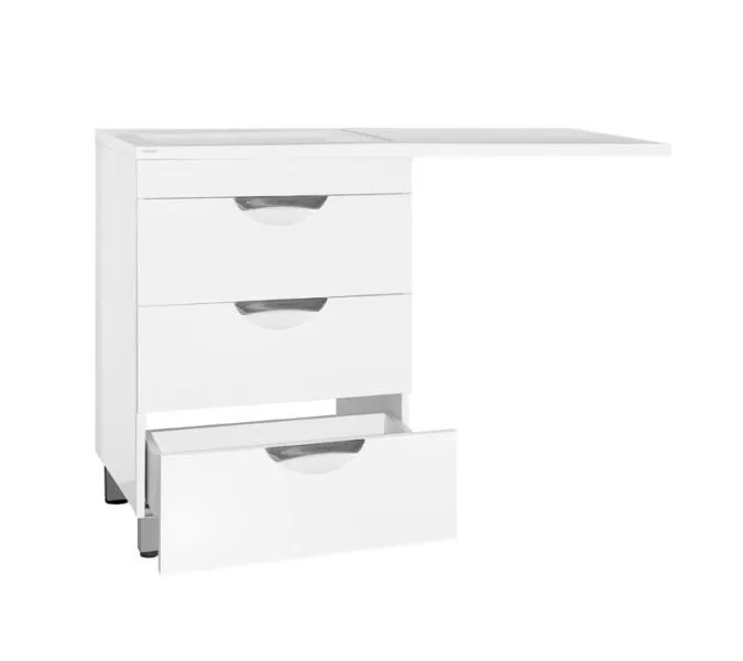 Тумба напольная Style Line Жасмин Люкс 60 PLUS L/R  с раковиной Даллас 120, Ориентация: правая, Комплектация: 3 ящика, изображение 2