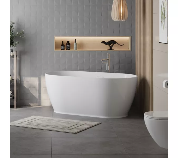 Акриловая ванна BELBAGNO BB413-1700-800, Выбрать цвет: Белый