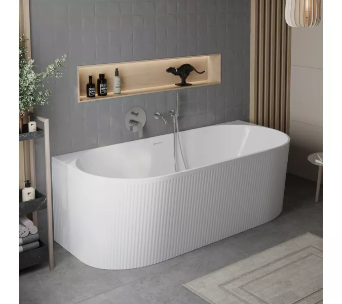 Акриловая ванна BELBAGNO BB412-1700-800, пристенная, Выбрать цвет: Белый