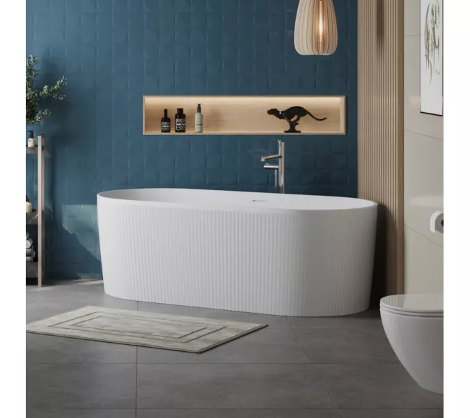 Акриловая ванна BELBAGNO BB411-1700-800-MATT, белая матовая, Выбрать цвет: Белый матовый, изображение 7