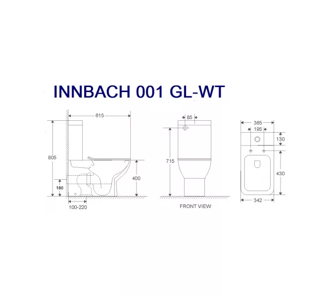 Унитаз компакт WW INNBACH 001 GL-WT, изображение 2