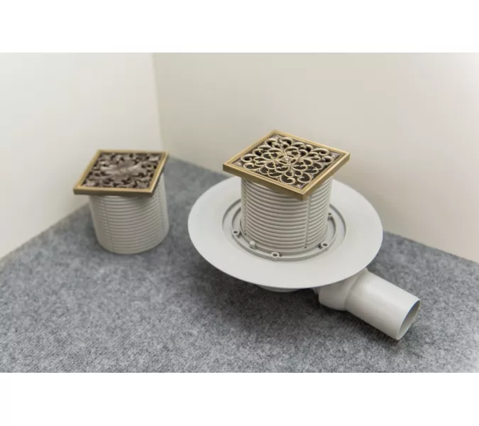 Насадка с рамкой и дизайн-решеткой Цветок  Bronze De Luxe, изображение 3