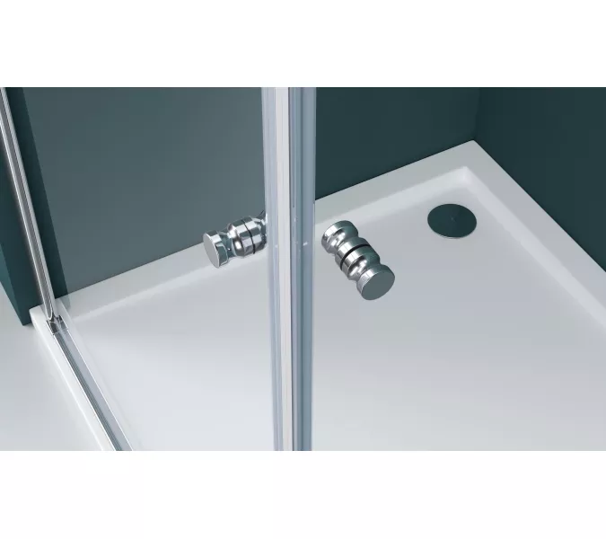 Душевой уголок BelBagno ETNA-AH-2-/-C-Cr, Цвет стекла: прозрачное, Цвет профиля: Хром, Выбрать размер: 70х100, изображение 5