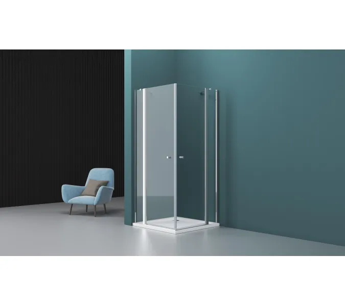 Душевой уголок BelBagno ETNA-A-22-/C-Cr, Цвет стекла: прозрачное, Цвет профиля: Хром, Выбрать размер: 100х100, изображение 9