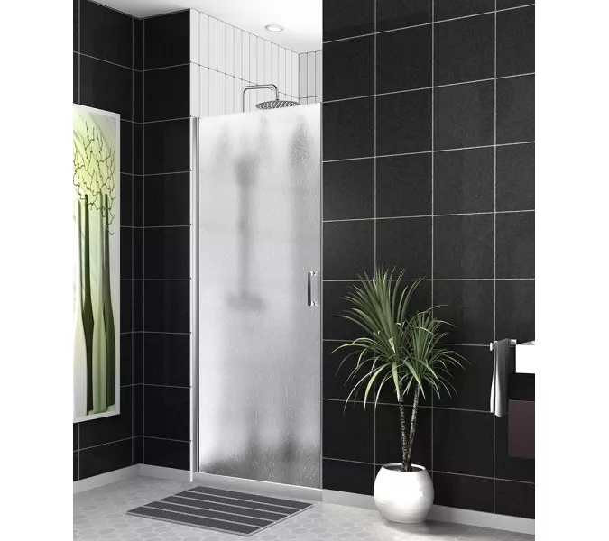 Душевая дверь BelBagno UNO-B-1-60-CH-Cr шиншилла, Цвет стекла: шиншила, Цвет профиля: Хром, Выбрать размер: 60