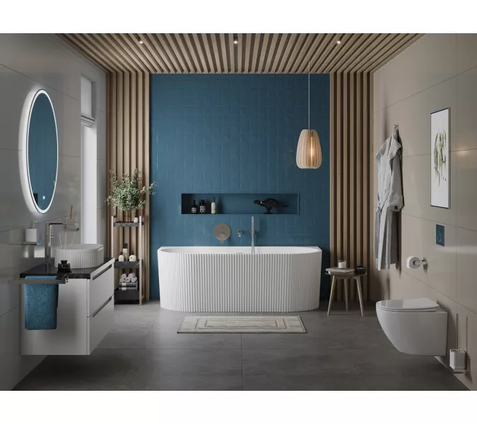 Акриловая ванна BELBAGNO BB713-1700-800-MATT, белая матовая, Выбрать цвет: Белый матовый, изображение 3