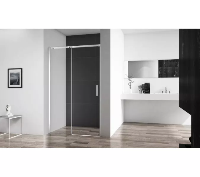 Душевая дверь BelBagno ACQUA-BF-1/-C-Cr, Цвет стекла: прозрачное, Цвет профиля: Хром, Выбрать размер: 100, изображение 2