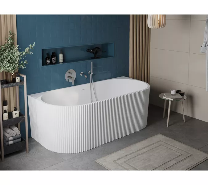 Акриловая ванна BELBAGNO BB713-1700-800-MATT, белая матовая, Выбрать цвет: Белый матовый, изображение 5