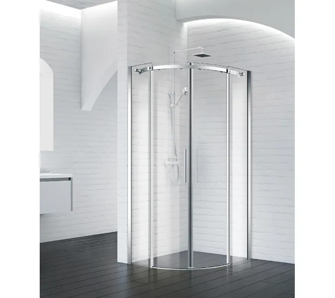 Душевой уголок BelBagno ACQUA-R-2/C-Cr, Цвет стекла: прозрачное, Цвет профиля: Хром, Выбрать размер: 100х100