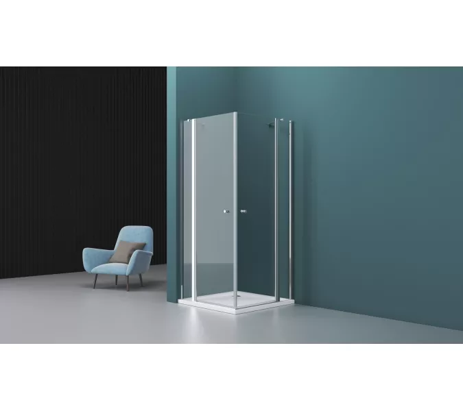 Душевой уголок BelBagno ETNA-AH-22-/-C-Cr, Цвет стекла: прозрачное, Цвет профиля: Хром, Выбрать размер: 100х120, изображение 9