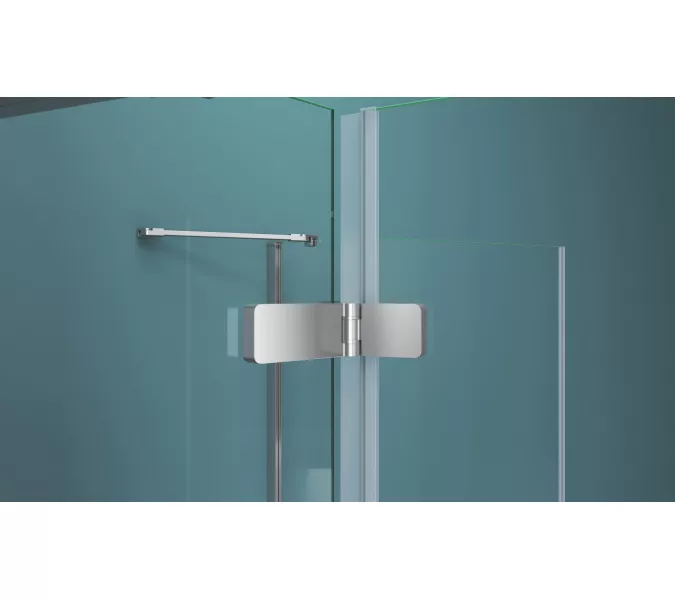 Душевой уголок BelBagno KRAFT-AH-22/-C-Cr-L/R, Цвет стекла: прозрачное, Цвет профиля: Хром, Выбрать размер: 100х80, Ориентация: левый, изображение 4