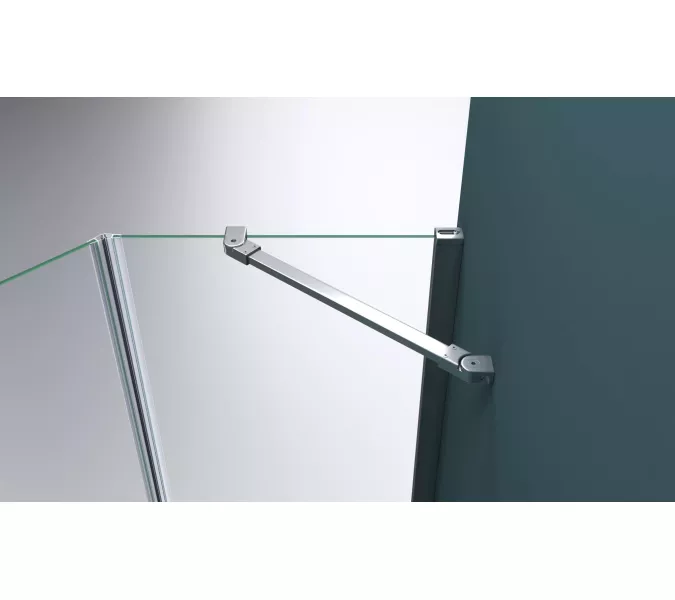 Душевой уголок BelBagno KRAFT-P-1-/C-Cr-L/R, Цвет стекла: прозрачное, Цвет профиля: Хром, Выбрать размер: 100х100, Ориентация: левый, изображение 5