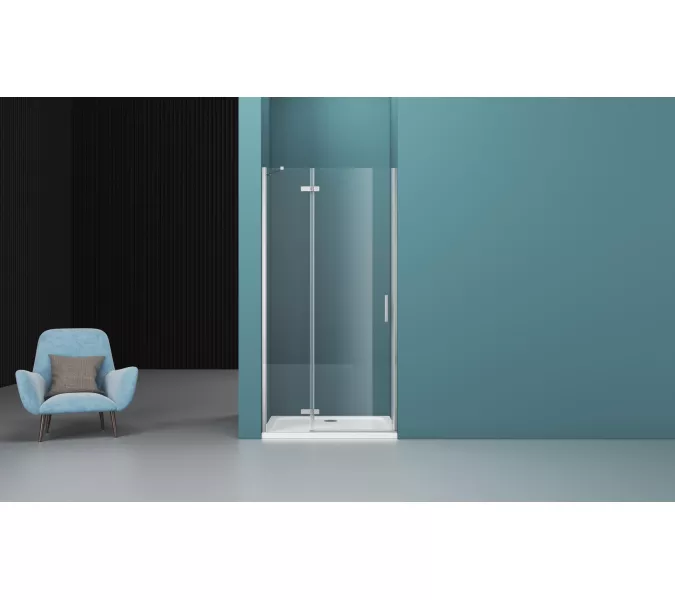 Душевая дверь BelBagno KRAFT-B-12-60/-C-Cr-L/R, Цвет стекла: прозрачное, Цвет профиля: Хром, Выбрать размер: 80, Ориентация: левый, изображение 11