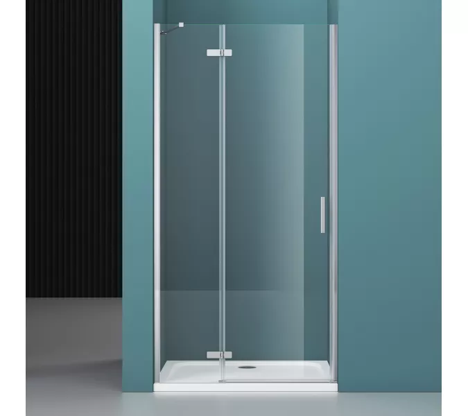 Душевая дверь BelBagno KRAFT-B-12-60/-C-Cr-L/R, Цвет стекла: прозрачное, Цвет профиля: Хром, Выбрать размер: 80, Ориентация: левый