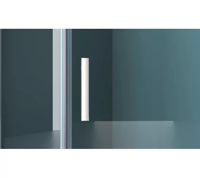 Душевой уголок BelBagno KRAFT-P-1-/C-Cr-L/R, Цвет стекла: прозрачное, Цвет профиля: Хром, Выбрать размер: 100х100, Ориентация: левый, изображение 2