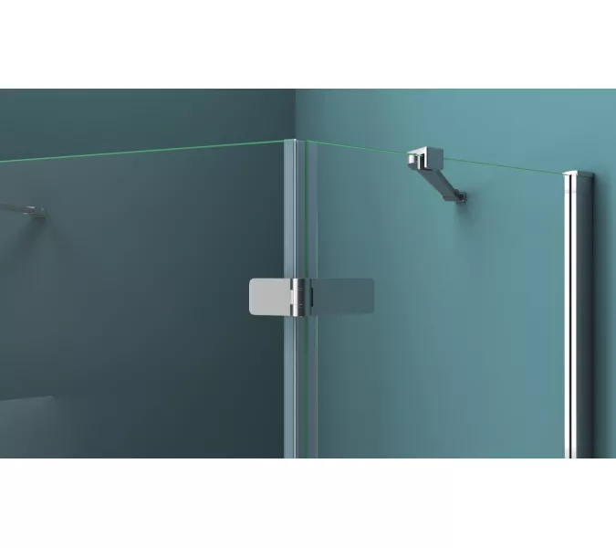 Душевой уголок BelBagno KRAFT-P-1-/C-Cr-L/R, Цвет стекла: прозрачное, Цвет профиля: Хром, Выбрать размер: 100х100, Ориентация: левый, изображение 4