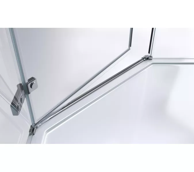 Душевой уголок BelBagno KRAFT-P-1-/C-Cr-L/R, Цвет стекла: прозрачное, Цвет профиля: Хром, Выбрать размер: 100х100, Ориентация: левый, изображение 3