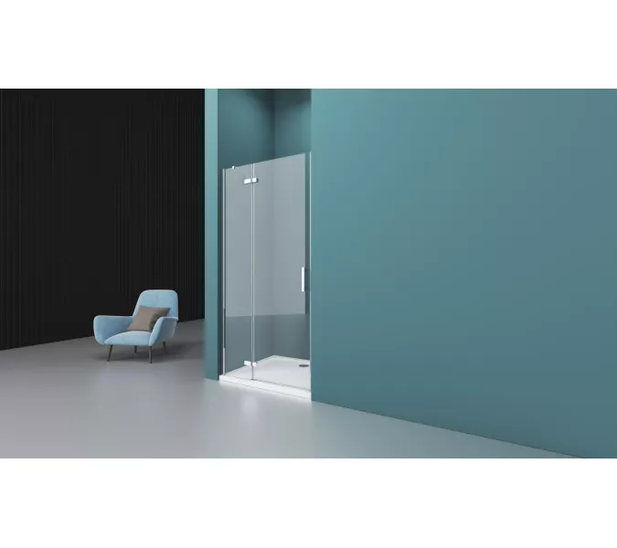 Душевая дверь BelBagno KRAFT-B-12-60/-C-Cr-L/R, Цвет стекла: прозрачное, Цвет профиля: Хром, Выбрать размер: 80, Ориентация: левый, изображение 12