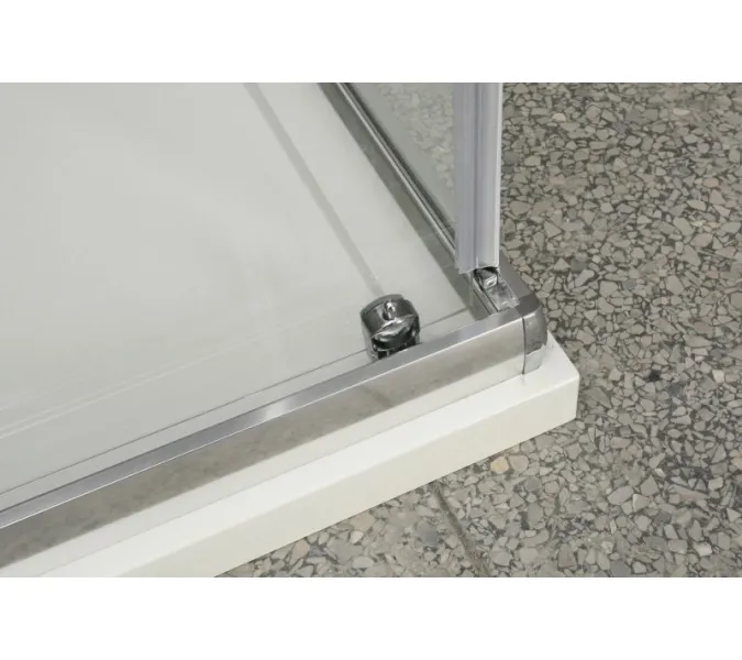 Душевой уголок BelBagno UNIQUE-AH-2-100/115-75/90-P-Cr, Цвет стекла: Матовое рифленое, Цвет профиля: Хром, изображение 6