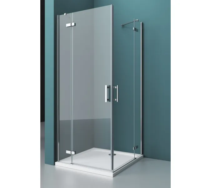 Душевой уголок BelBagno KRAFT-A-22-/C-Cr, Цвет стекла: прозрачное, Цвет профиля: Хром, Выбрать размер: 100х100