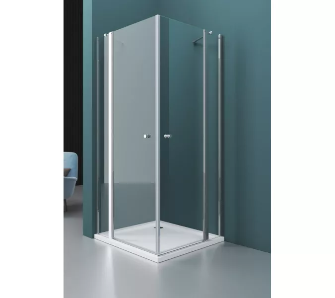 Душевой уголок BelBagno ETNA-AH-22-/-C-Cr, Цвет стекла: прозрачное, Цвет профиля: Хром, Выбрать размер: 100х120