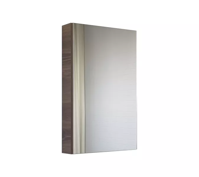 Зеркало-шкаф Comforty Дуэт-50 дуб тёмно-коричневый, Выбрать цвет: Дуб темно-коричневый, Выбрать размер: 50