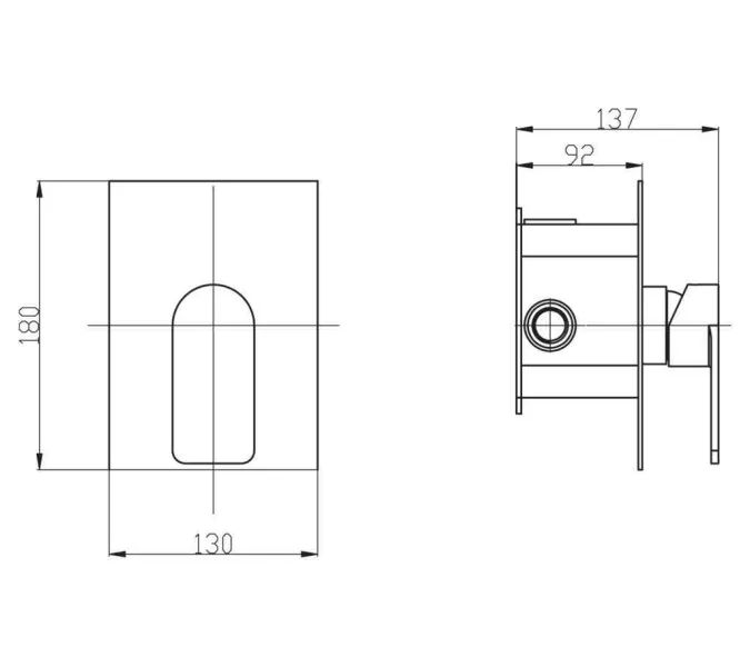 Встраиваемый смеситель для душа BelBagno NOVA NOV-DASM-IN, изображение 2