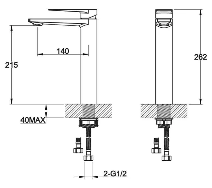 Смеситель для накладных BelBagno CARIN CAR-LMC-CRM, изображение 2