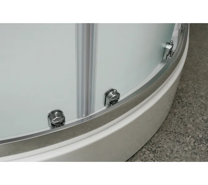 Душевой уголок BelBagno UNO-195-R-2-/P-Cr, Цвет стекла: Матовое рифленое, Цвет профиля: Хром, Выбрать размер: 100х100, изображение 3