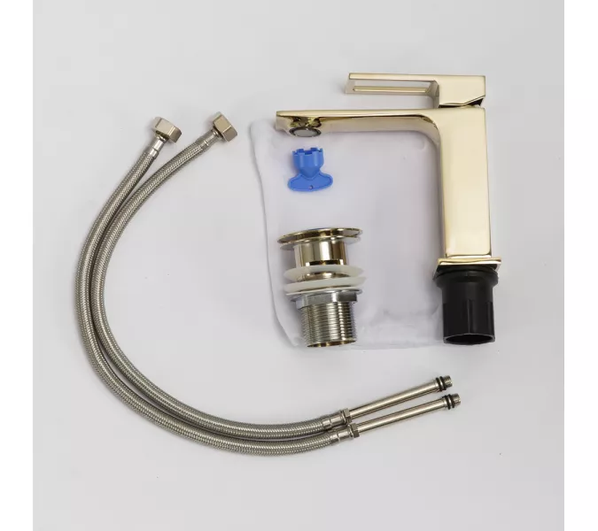 Смеситель для раковины BelBagno LUCE LUC-LVM-ORO, Выбрать цвет: Золото, изображение 6