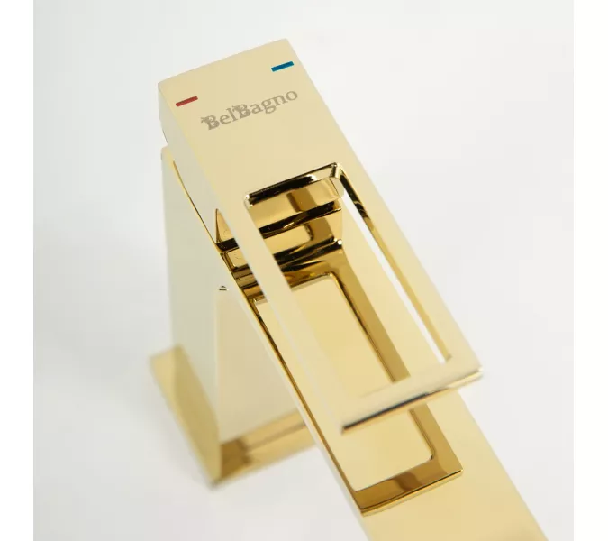 Смеситель для раковины BelBagno LUCE LUC-LVM-ORO, Выбрать цвет: Золото, изображение 4
