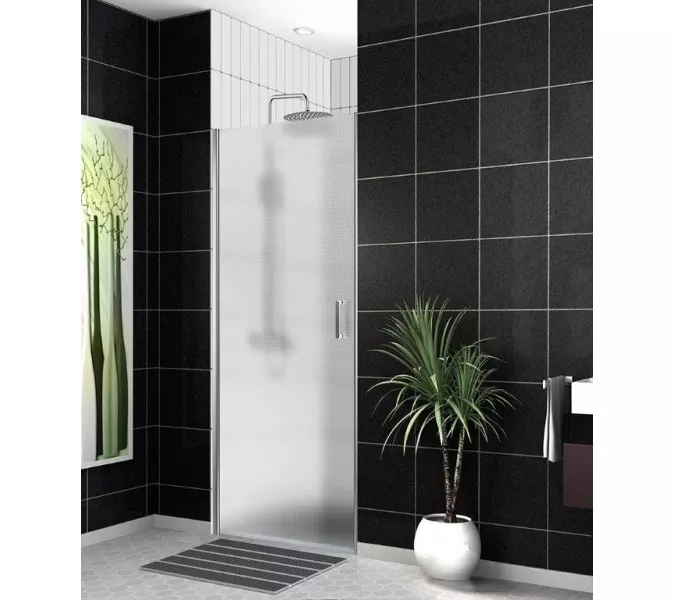 Душевая дверь BelBagno UNO-B-1-/P-Cr  матовое рифленое, Цвет стекла: Матовое рифленое, Цвет профиля: Хром, Выбрать размер: 60