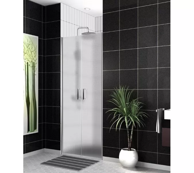 Душевая дверь BelBagno UNO-B-2/-P-Cr, Цвет стекла: Матовое рифленое, Цвет профиля: Хром, Выбрать размер: 100