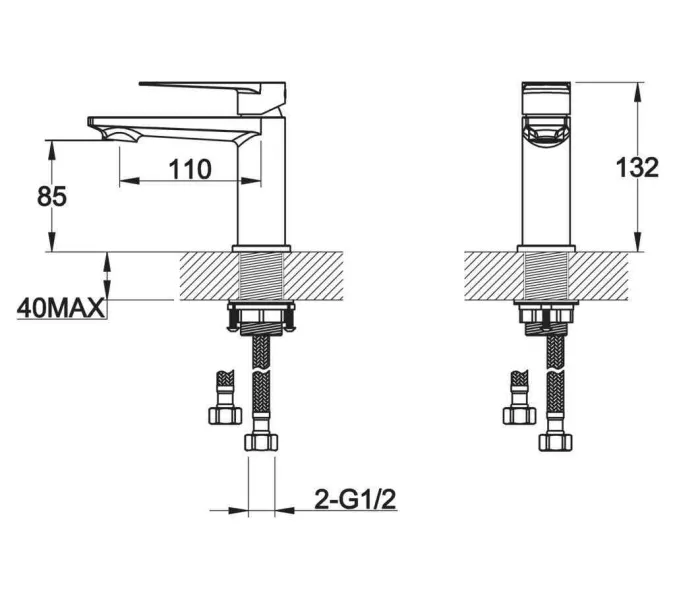 Смеситель для раковины BelBagno CARIN CAR-LVM-CRM, изображение 2