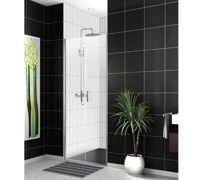 Душевая дверь BelBagno UNO-B-2/C-Cr, Цвет стекла: прозрачное, Цвет профиля: Хром, Выбрать размер: 100