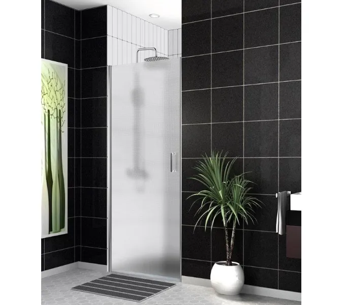 Душевая дверь BelBagno UNO-B-1-/P-Cr  матовое рифленое, Цвет стекла: Матовое рифленое, Цвет профиля: Хром, Выбрать размер: 70