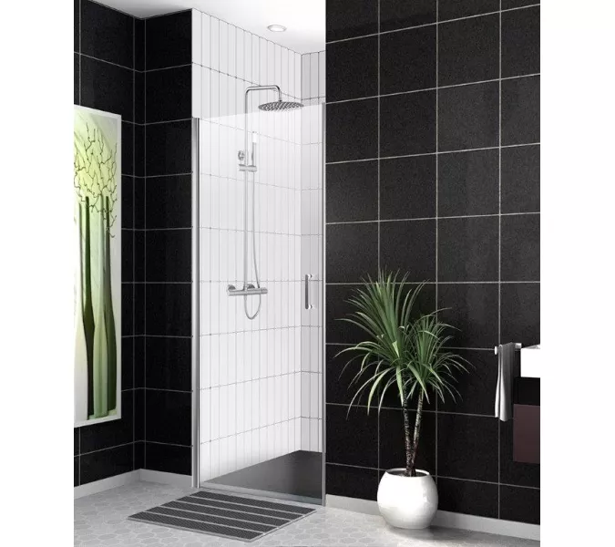 Душевая дверь BelBagno UNO-B-1/C-Cr прозрачное, Цвет стекла: прозрачное, Цвет профиля: Хром, Выбрать размер: 60