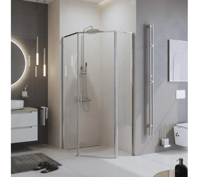 Душевой уголок BelBagno UNO-195-PH-1-100/80-C-Cr